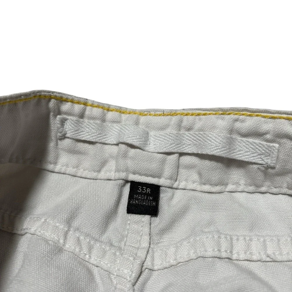 Banana Republic Women's Baggy Linen Blend Pants Ivory‎ *Stained* Size 33 x 29